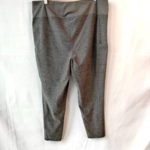 Sonoma XL Heather Gray Mid-Calf Capri Joggers Stretch Leggings with Pockets