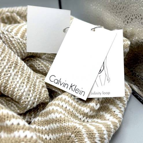 Calvin Klein NWT  chevron stripe infinity scarf