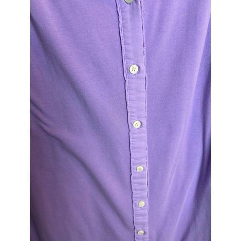 DKNY  Purple Pastel Lavender button down collar Womens Size Medium