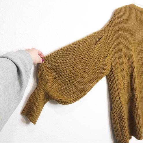 Lush Clothing Lush Dolman Sleeve Cardi Long Sleeve Open Cardigan Sweater Camel Brown Small