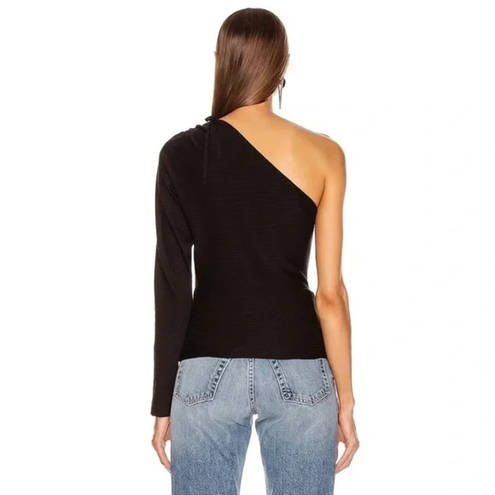 The Range / FWRD Alloy Rib One Shoulder Top in Black Size M Retail $145