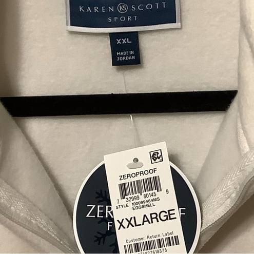 Karen Scott  white fleece vest‎ size XXL