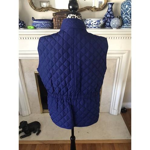 St. John’s Bay St John's Bay Quilted Vest Women's Puffer Snap Front Pockets Navy Blue Size XL