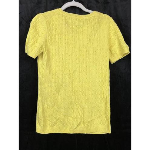 Brooks Brothers  Womens Medium M Marigold Yellow  Short Sleeve Top