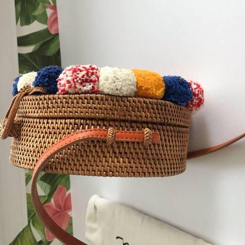 Cleobella  Pom Pom Williamsburg basket round Bag