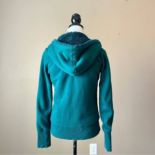 Kirra  | Green Faux Fur Lined Hooded Jacket Sz M