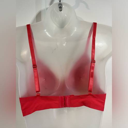 Marilyn Monroe  Collection Bra Size Large Coral Red PolyestSpandex Lace Smoothing