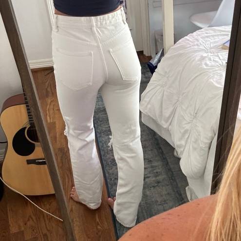 ZARA  white flare jeans