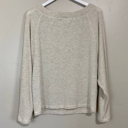 Treasure & Bond Women’s Rib Pullover Sweater Beige Oatmeal Size Small NWT