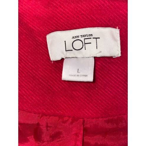 The Loft  Double Button Breasted Jacket/Blazer Long Sleeve Red L