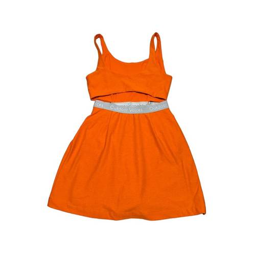 Outdoor Voices  Court Dress Cut Out Mini Skort Orange Womens X-Small Activewear