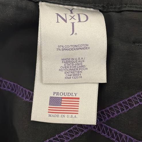 NYDJ  black jeans straight cut stretch