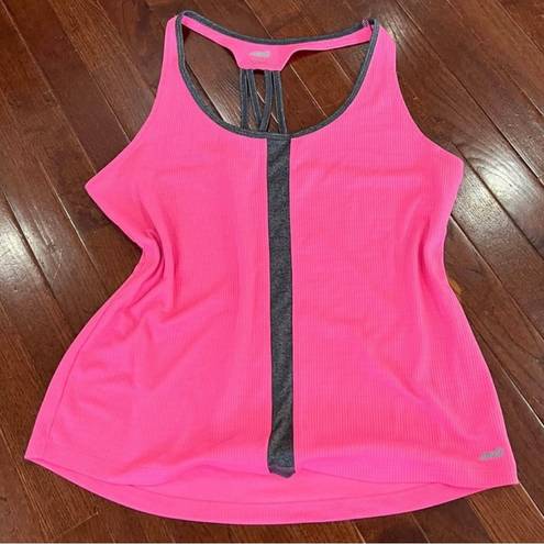 Avia Avía pink and gray cross back active tank size large