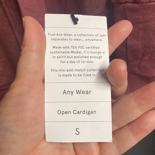 Krass&co True &  Women's Any Wear Open Cardigan size Small NWT crushed berry (b34.5)