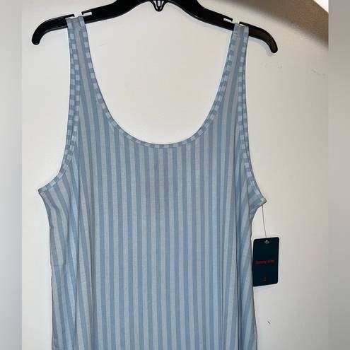 Second Skin Tommy John  Sleep Loungewear Tank Light Blue Striped Small