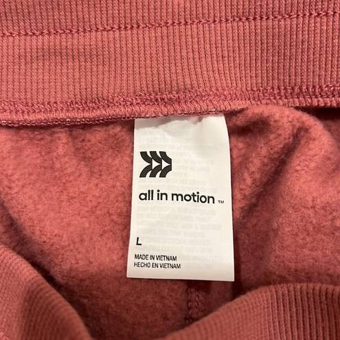 All In Motion pink joggers size large