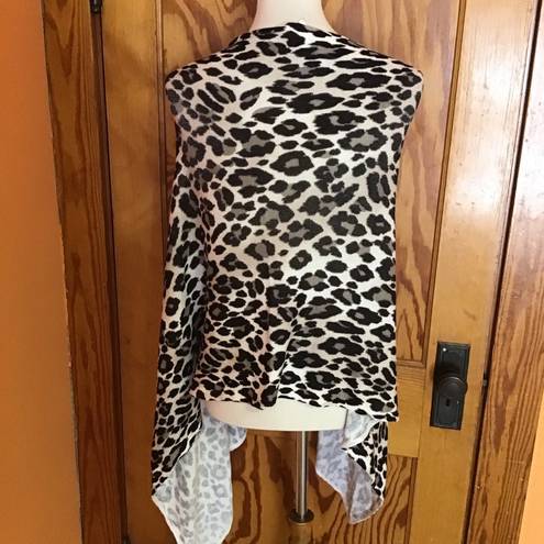 Chico's  Layla Leopard Print Poncho Cover up