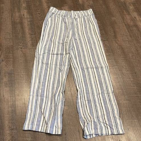 Krass&co Naturals de and  linen blend wide, leg, striped pants