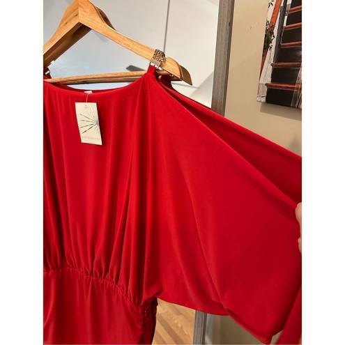 Boston Proper Slim Shape Chain Dress Heartthrob NWT Red Small. retail 119