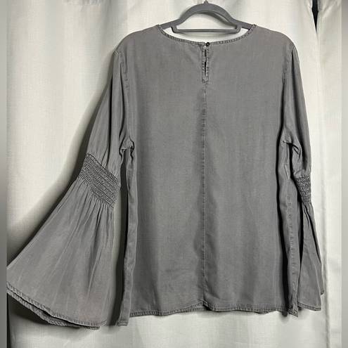 BeachLunchLounge  Grey Roberta Bell Long Sleeve Blouse