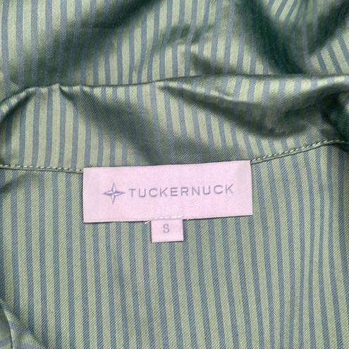 Tuckernuck  The Striped Florence Shirt Dress Blue And Green Stripe New Size Small