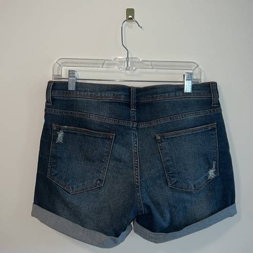 Sneak Peak dark wash jean shorts, size Large