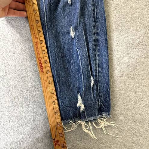 Abercrombie & Fitch Abercrombie Fitch Womens Jeans Size 6 Mom Jean High Rise Distressed Raw Hem