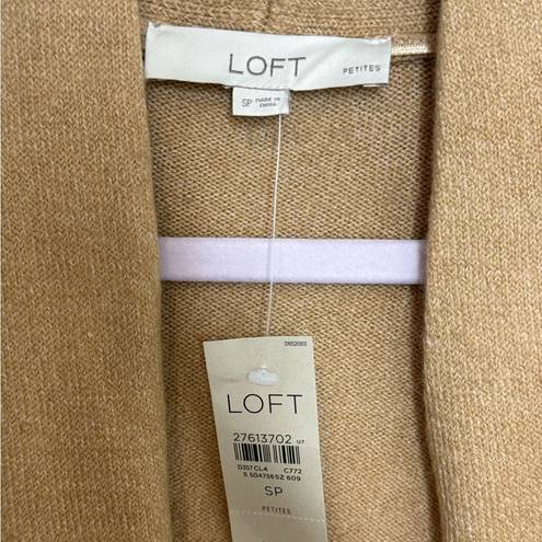 The Loft NWT Color block Beige and White Cardigan Size SP