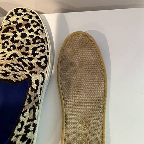 Rothy's  The Original Slip On Sneaker in Desert Cat Leopard Cheetah Print Size 8