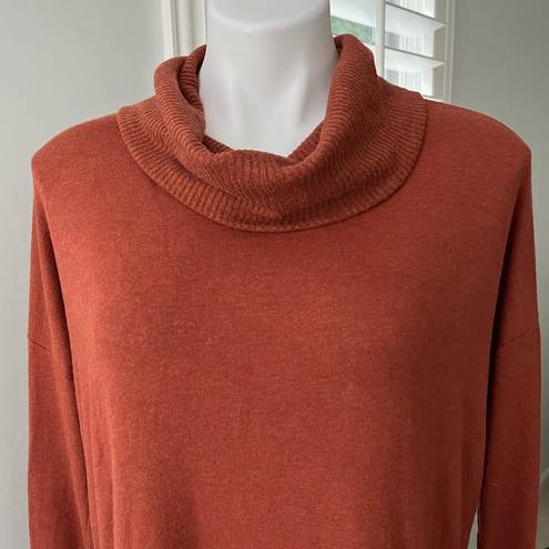 Lou & grey  Super Soft Cowl Neck Sweater, Rust