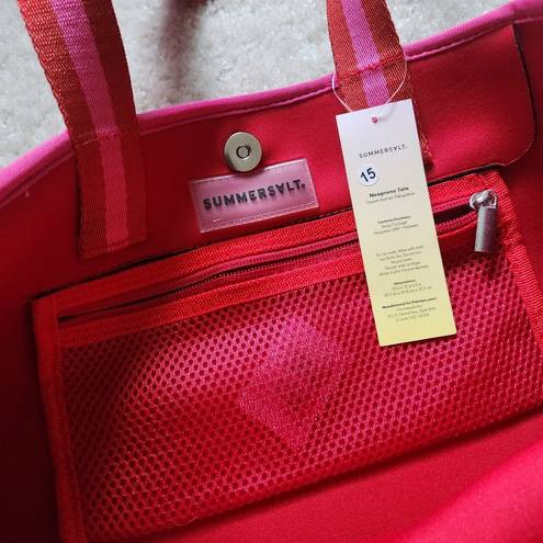 Summersalt NEW  pink & red neoprene tote