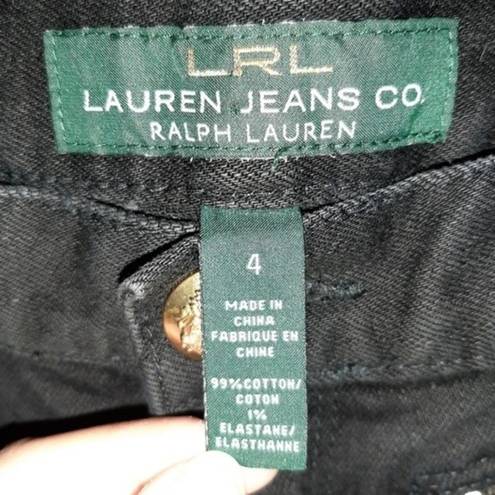 Krass&co Lauren Jeans . Ralph Lauren Black Jeans Golden Zip Front Pockets Size 4