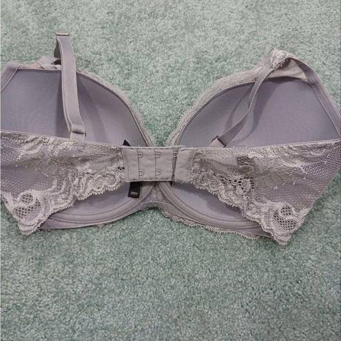 Natori 🍎5/25  Bra Full Coverage Gray Floral Lace Underwired Size 32DDD Size 32F