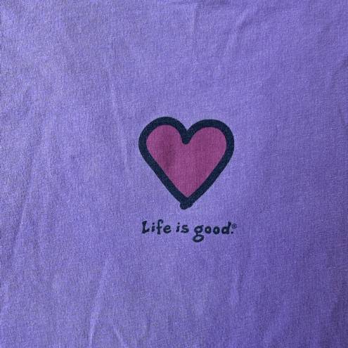 Life is Good  Shirt in Purple with Heart