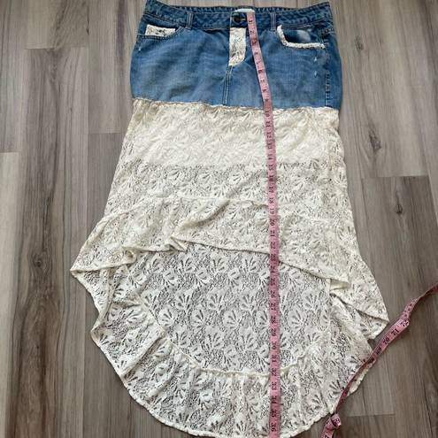 Aeropostale  11/12 Y2K Lace Denim Skirt