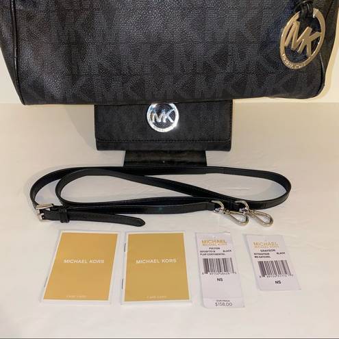 Michael Kors  Grayson MD Satchel Boston Bag w Matching Fulton Wallet black