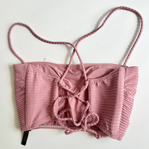 Vix Paula Hermanny NWT  Dune Suri Bikini Top & Bottom Set Pink Women's L / D Cup