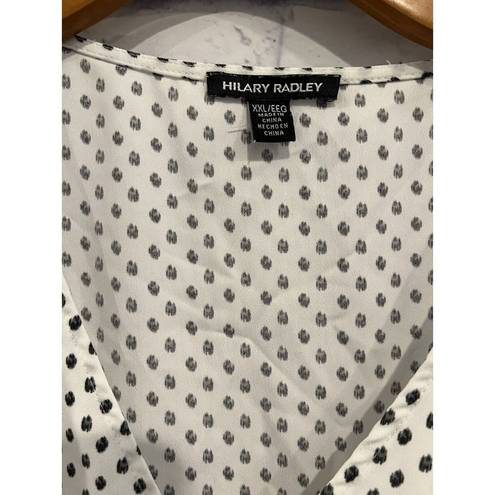 Hilary Radley  Women's V-Neck‎ Blouse Short Sleeve XXL