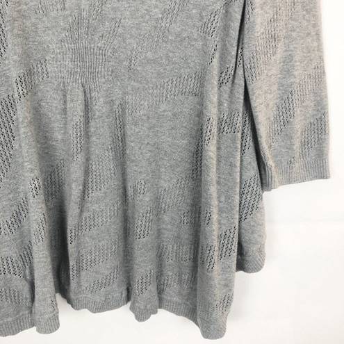 DKNY  JEANS Long Sleeve Open Front Gray Cardigan Size Medium