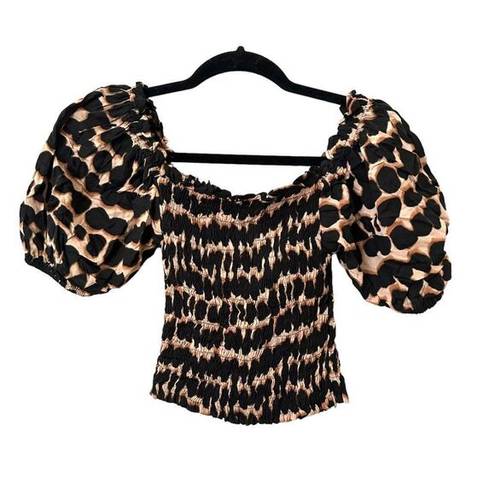 J.O.A. BEACHGOLD Puff Sleeve Crop Top NWT Sz S