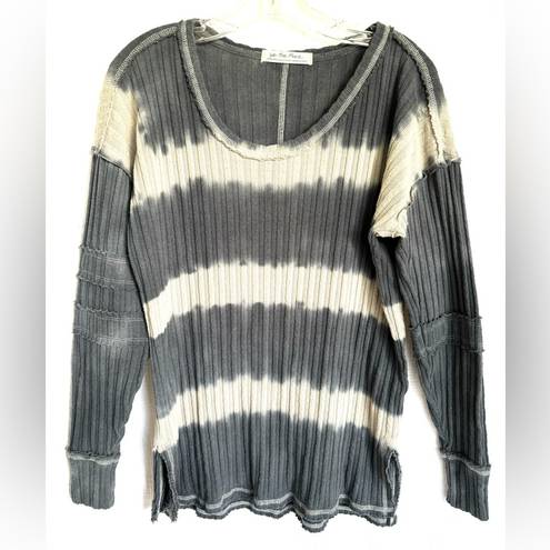 We The Free Free People  Sunset Long Sleeve Tee in slate blue and gray size xs