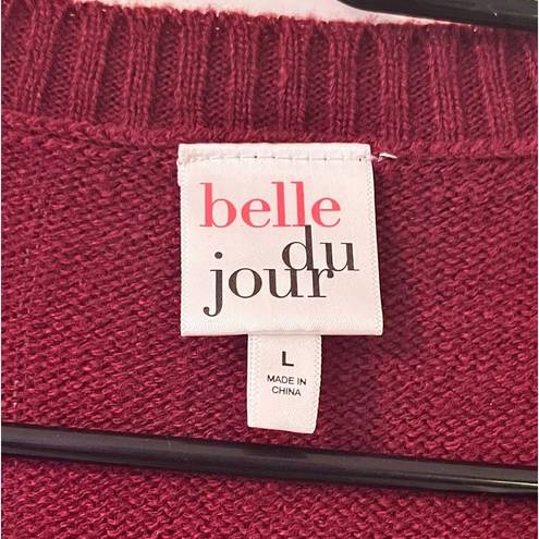 belle du jour Juniors Sleeveless Plaid Sweater Vest