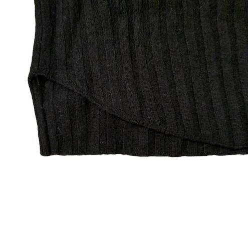 Babaton Aritzia |  Nathaniel Black Ribbed Cropped Wool Blend Sweater Size Small