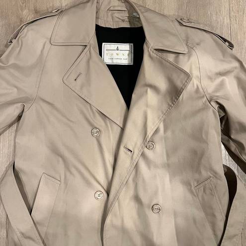 London Fog Khaki Trench Coat With Detachable Fleece Lining