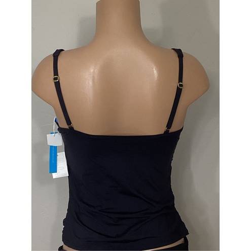 Bleu Rod Beattie New.  black tankini top. Size 10. Retails $129