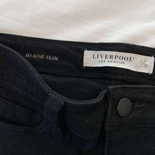 Liverpool NWT  Black 5 Pocket Hi- Rise Slim Jeans ECO Size 0 / 25