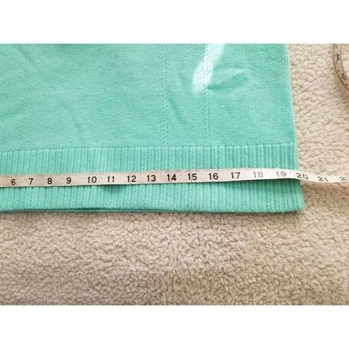 Hill House  Home Cropped Silvia Sweater Ocean Wave Green 100% Merino Wool Size S