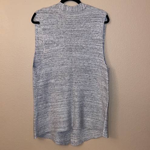 J.Jill PURE JILL  Heather Gray Sleeveless Open Front Sweater Vest Size Medium