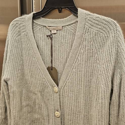 ALLSAINTS 💕💕 Leanne Wool & Alpaca Blend Cardigan ~ Green Bay Sage Green XS NWT