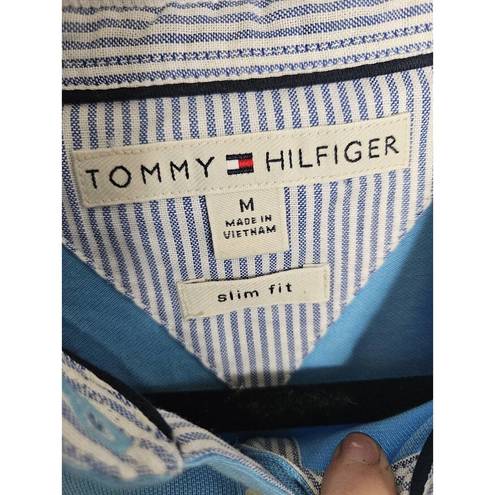 Tommy Hilfiger Women’s Medium Preppy Blue Slim Fit Collared Polo